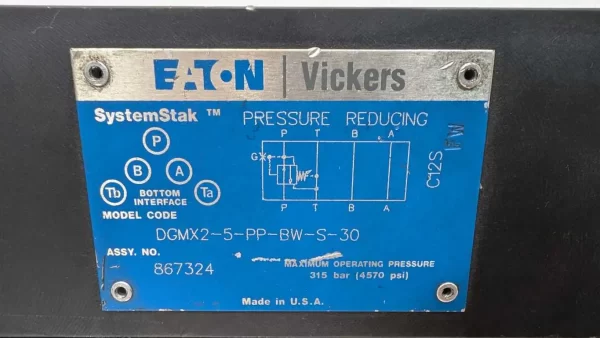 DGMX2-5-PP-BW-S-30, Vickers, Pressure Reducing Valve