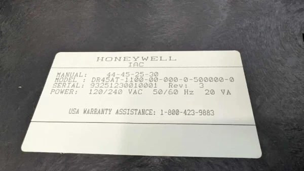 DR45AT-1100-00-000-0-500000-0, Honeywell, Chart Recorder, Truline