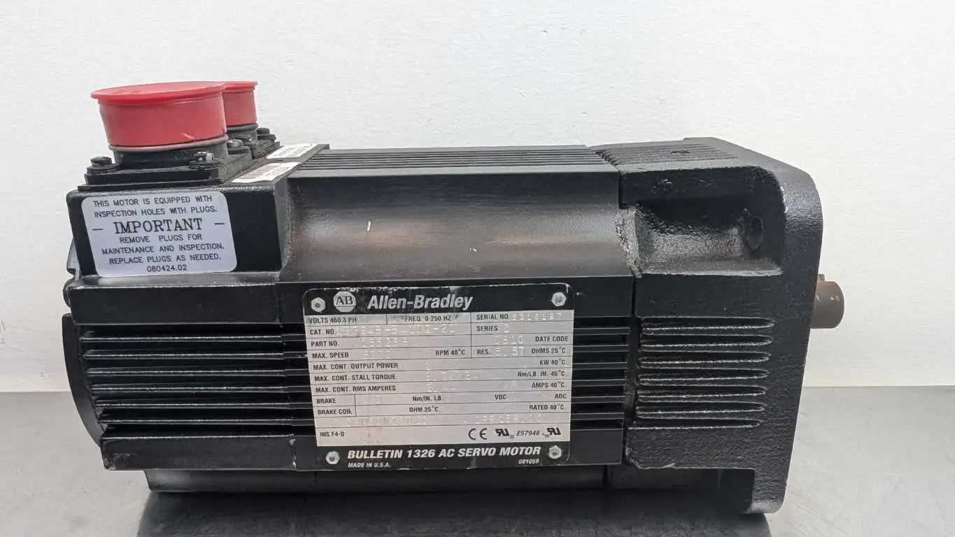 Allen-Bradley 1326AB-B410G-21 AC Servo Motor 155286 Ser C 5000 RPM 460VAC 1KW