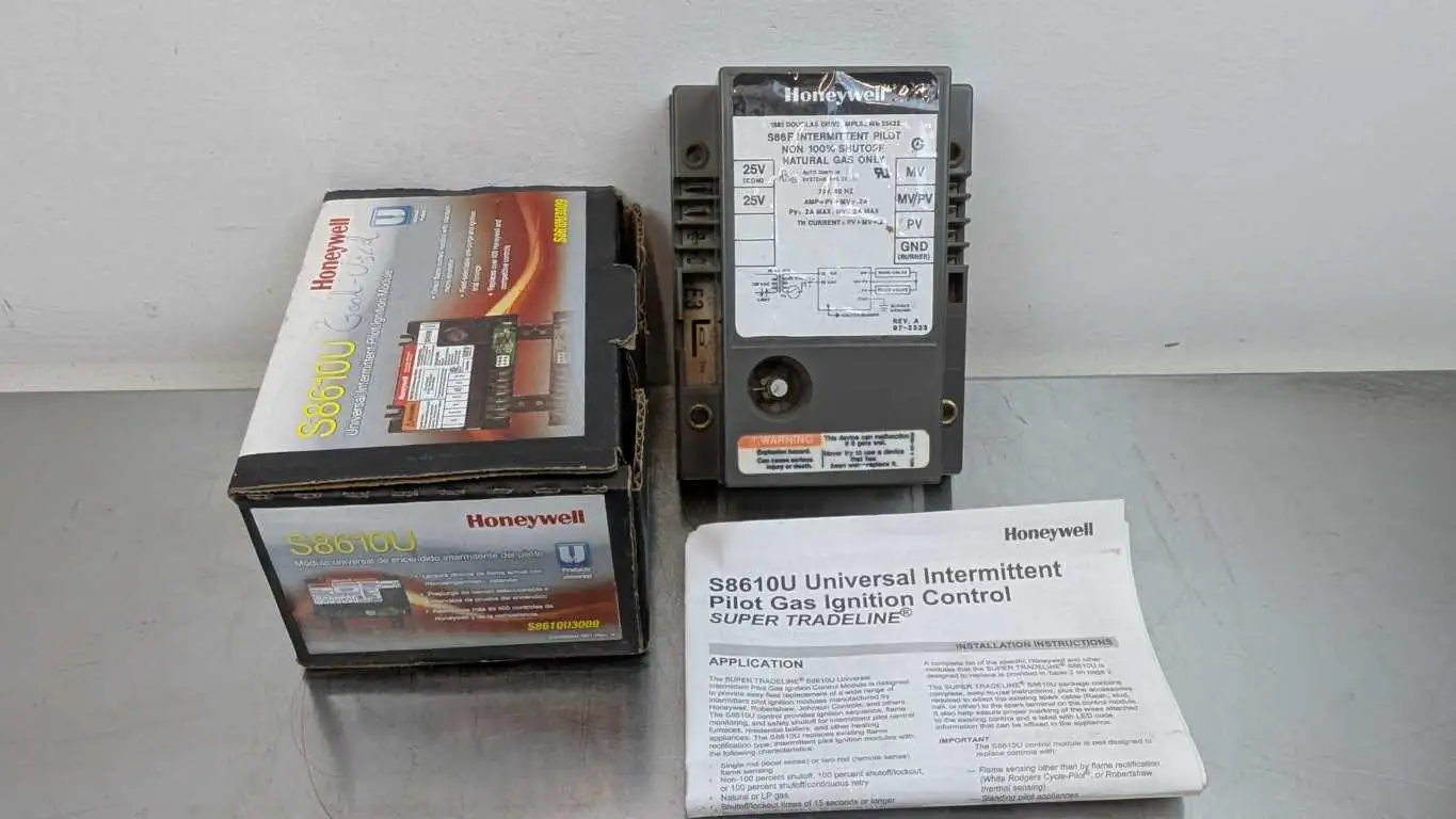 Honeywell S86F Intermittent Pilot Non 100% Shutoff Natural Gas Only Rev A 25V