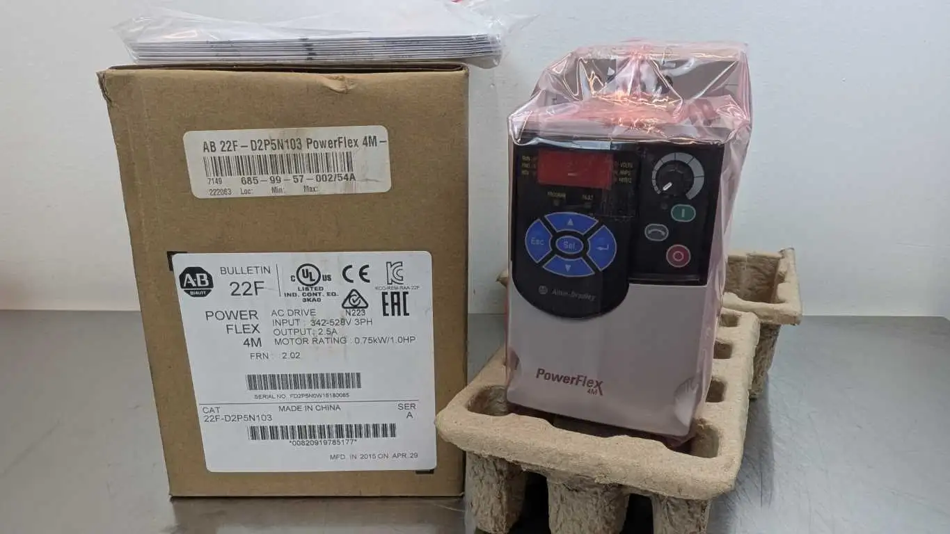 Allen-Bradley 22F-D2P5N103 AC Drive PowerFlex 4M Ser A FRM 2.02 1HP