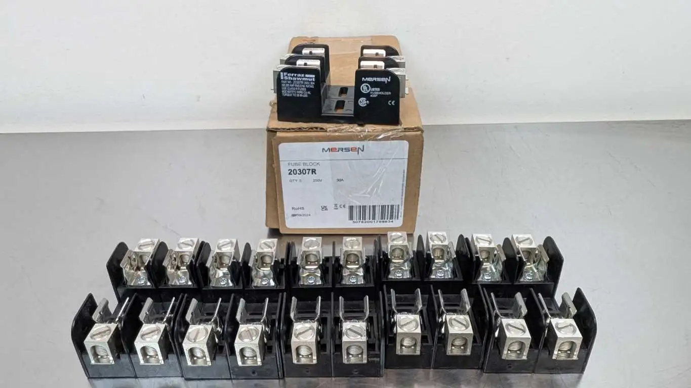 6 Pack Mersen 20307R Fuse Block 250V 30A