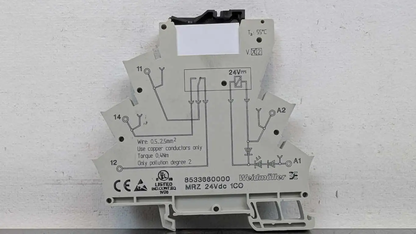 Weidmuller RSS113024 Power Relay 8533660000 24VDC/277VAC 6A Socket