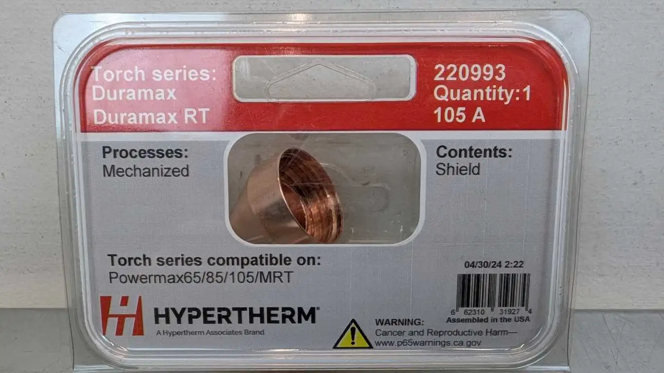 Hypertherm 220993 Shield Duramax RT 105A Powermax65/85/105/MRT