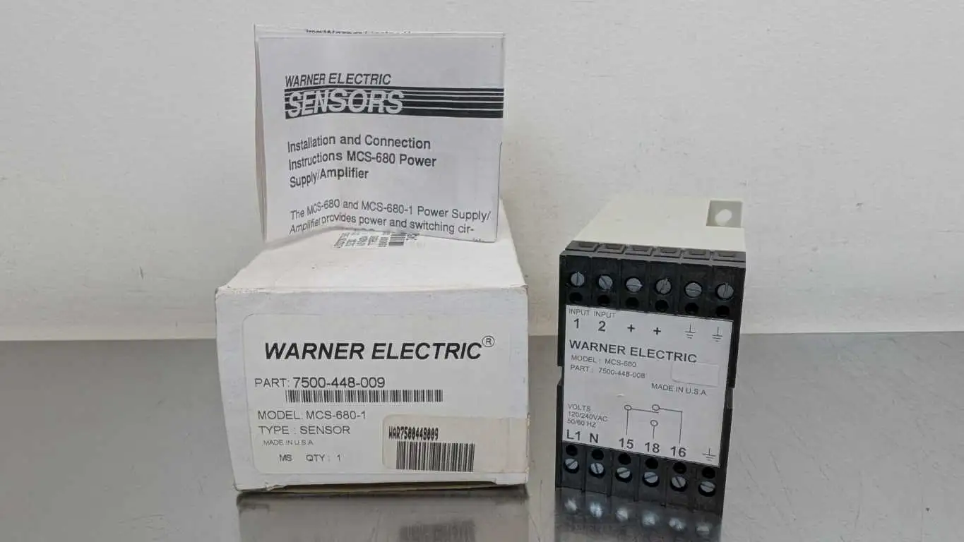 Warner Electric MCS-680-1 Sensor Control 7500-448-009 120/240VAC