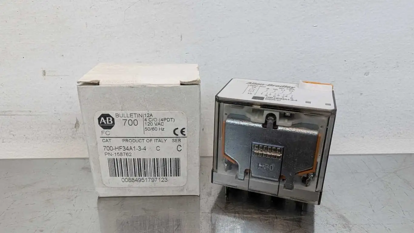 Allen-Bradley 700-HF34A1-3-4 Relay Ser C 120VAC Coil 14-Pin 277/240/120VAC