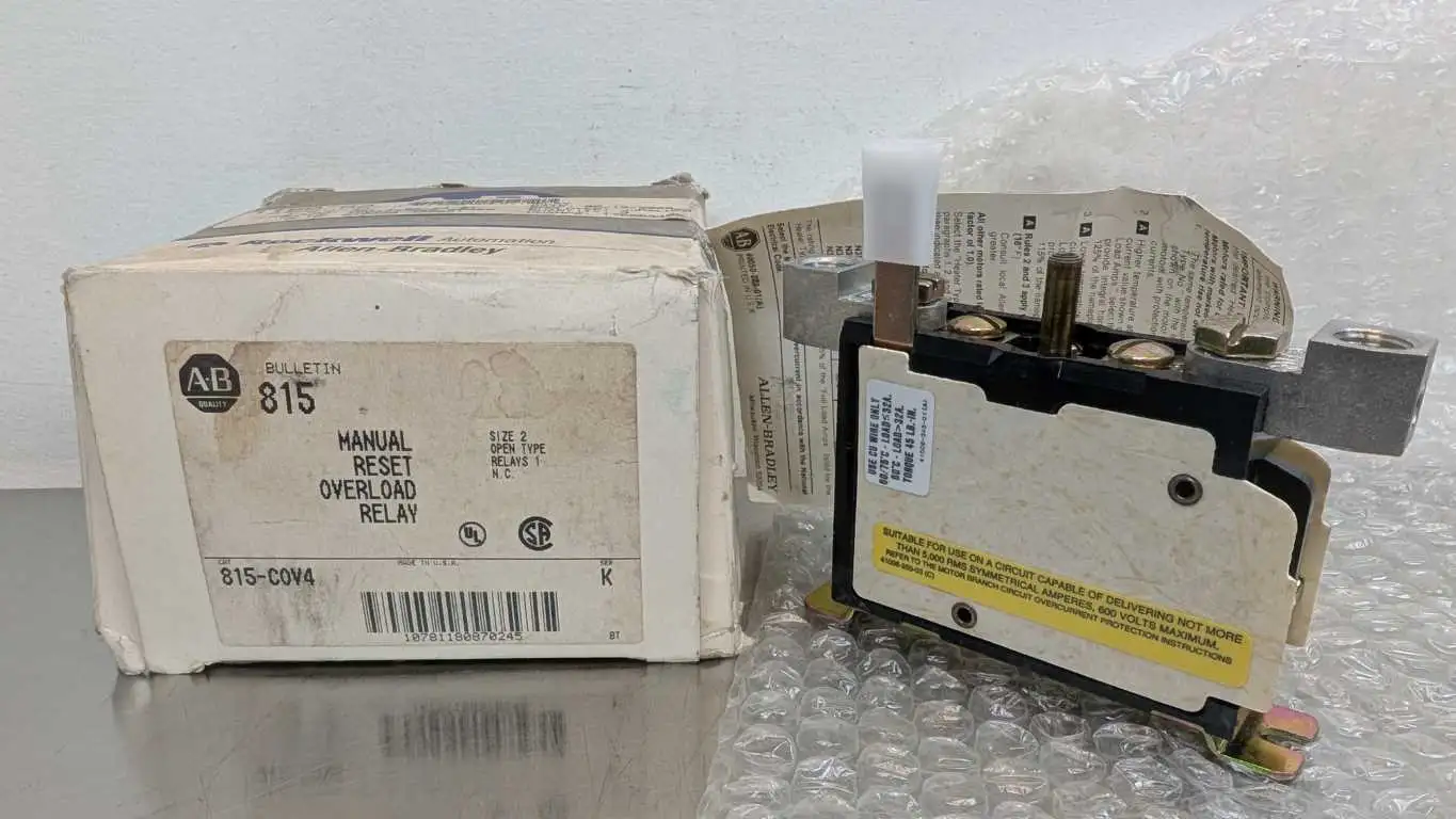 Allen-Bradley 815-COV4 Manual Reset Overload Relay 815-C04V Ser K 1NC Size 2