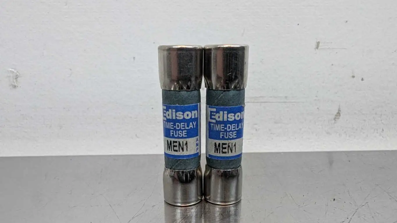 2 Pack Edison MEN1 Time-Delay Fuse 250/125VAC 1A