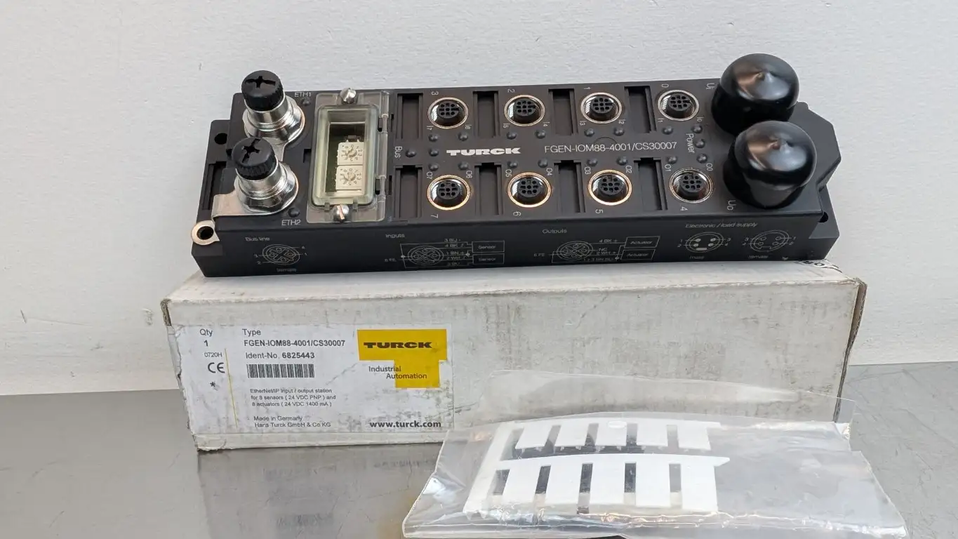 Turck FGEN-IOM88-4001/CS30007 EtherNet/IP Input/Output Station 6825443 8-Port