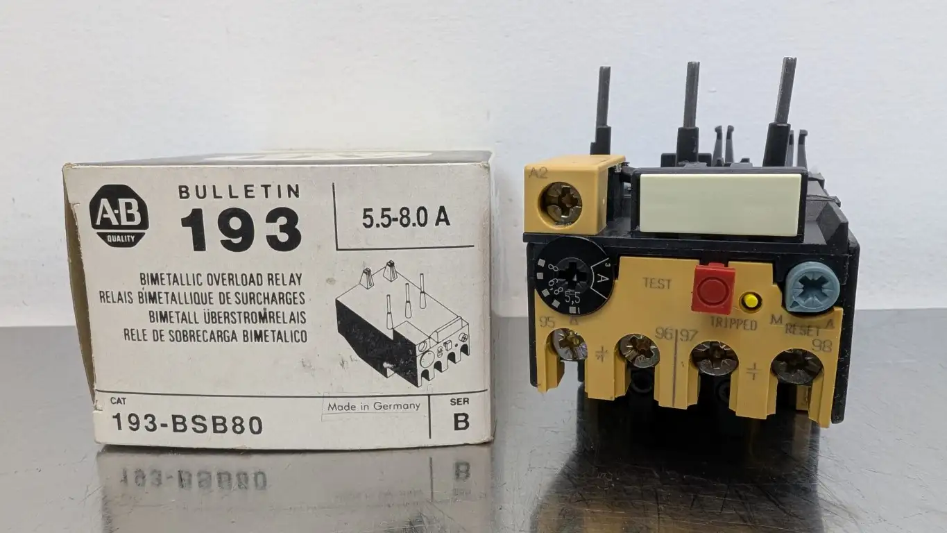 Allen-Bradley 193-BSB80 Overload Relay Ser B 5.5-8.0A