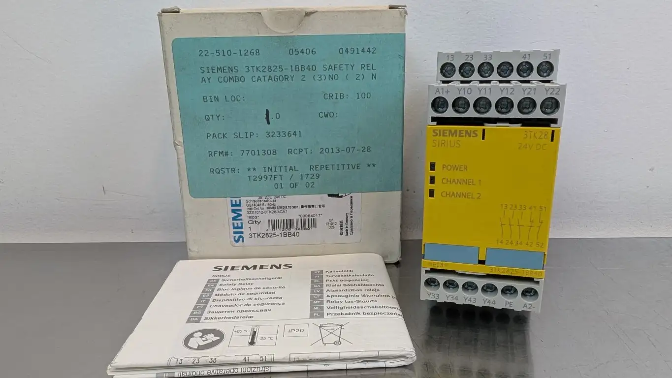 Siemens 3TK2825-1BB40 Safety Relay 24VDC