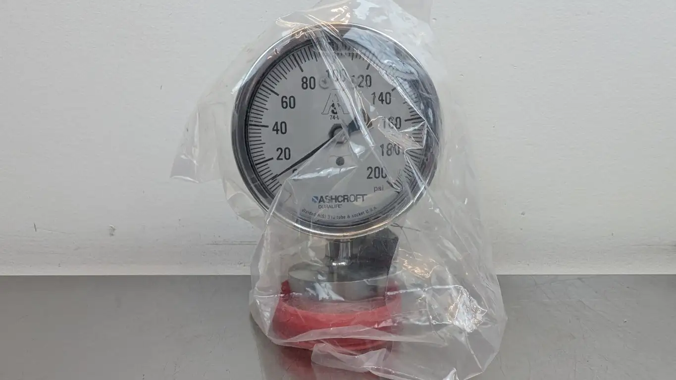 Ashcroft 35-1032-SL-20L-200#-XNH Sanitary Pressure Gauge 3-1/2″ OD 0-200 PSI