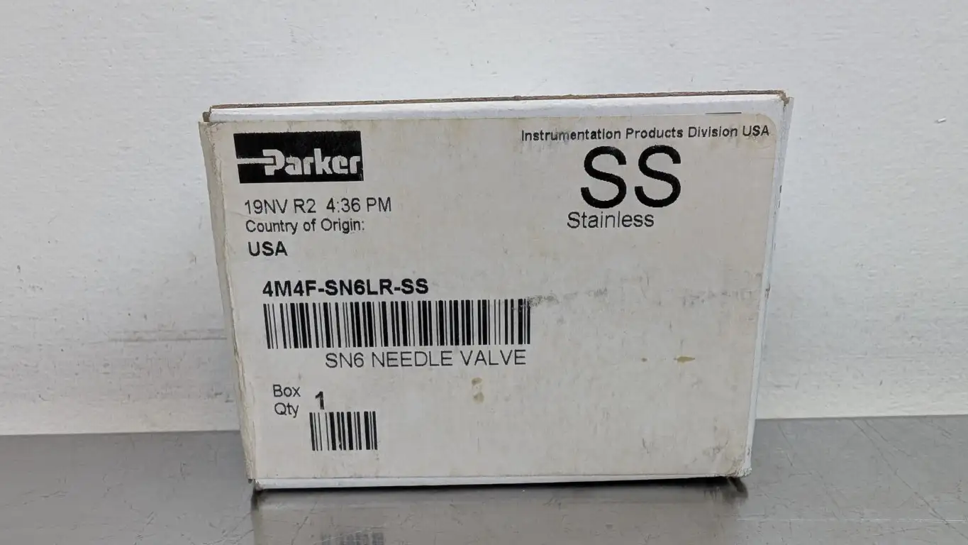 Parker 4M4F-SN6LR-SS SN6 Needle Valve 1/4″ 6000 PSI Stainless Steel 316 NPT F/M