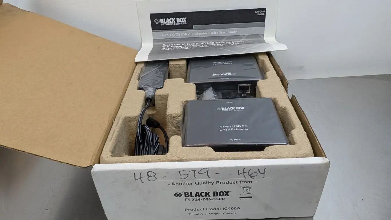 Black Box IC400A USB 2.0 Extender over CAT5 4-Port 100m