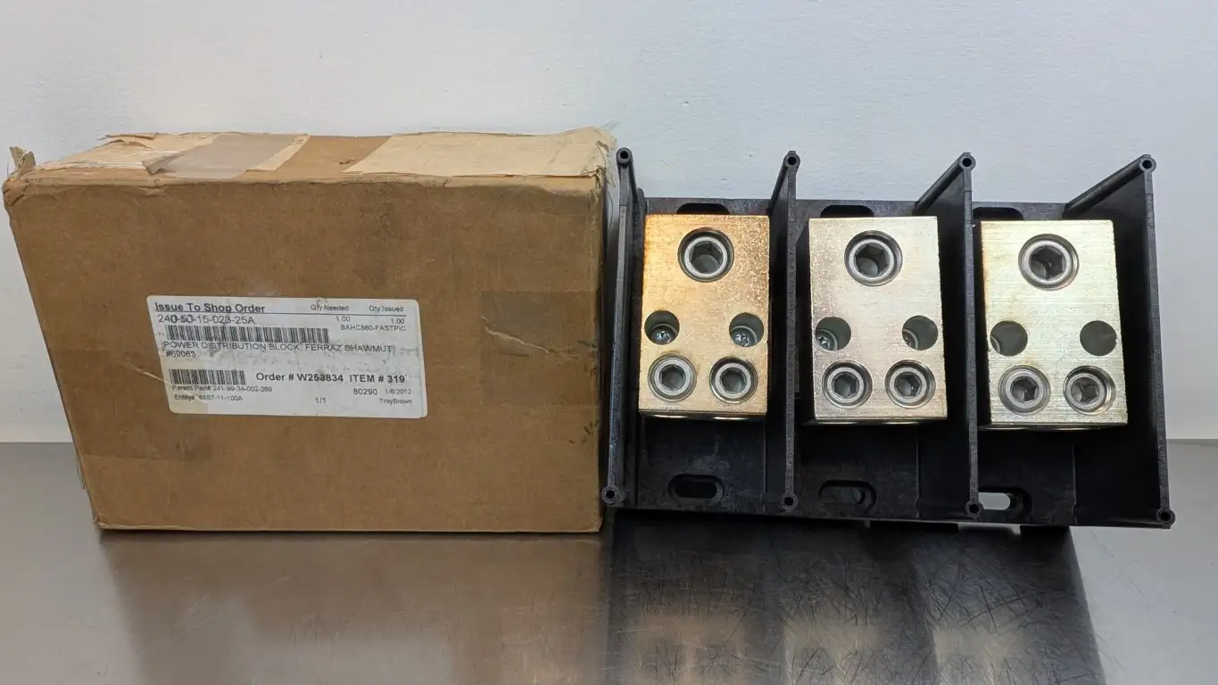 Ferraz Shawmut 69063 Power Distribution Block (1)500MCM-#4 X (2)350MCM-#6 3 Pole