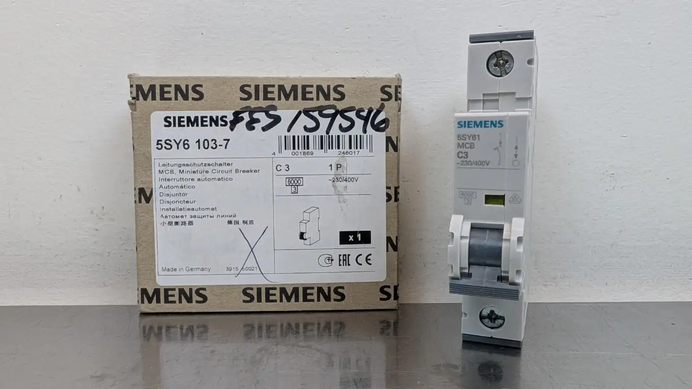 Siemens 5SY6103-7 Miniature Circuit Breaker 230/400VAC 3A